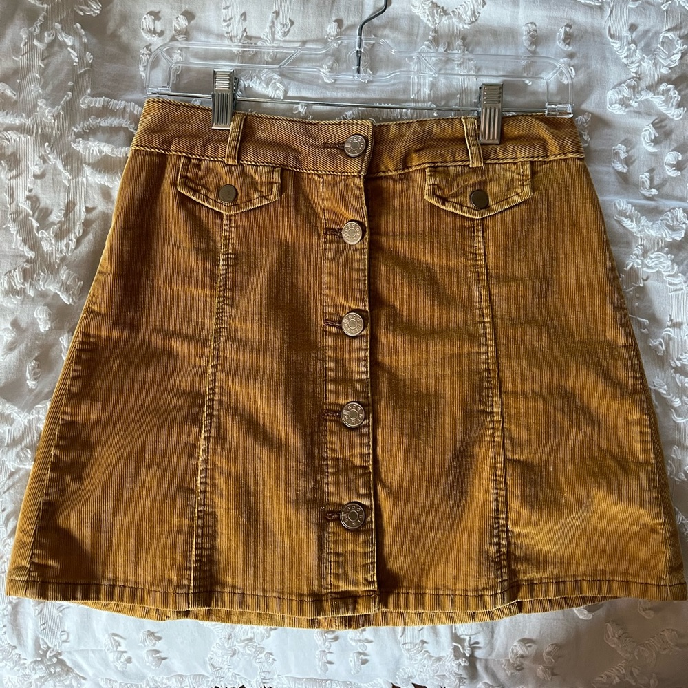 BDG corduroy mustard skirt